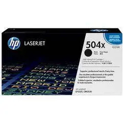 خرطوشة حبر HP 504X عالية الإنتاجية الأصلية لطابعات باللون الأسود (CE250X)