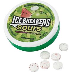 آيس بريكرز ساورز بنكهة البطيخ والتفاح الأخضر 8 × 42 جرام