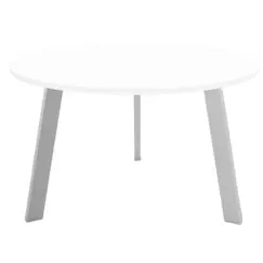 طاولة دائرية للإجتماعات - أبيض  120 سم
