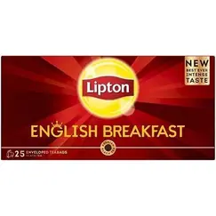 Lipton English Breakfast, 25 Envelope Teabags X24