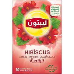 Lipton Herbal Infusion Tea Hibiscus, 20 Teabags X16