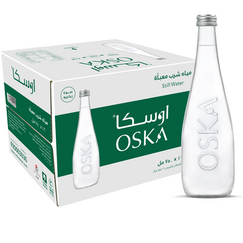 مياه اوسكا عادية 750 مل زجاج (1 كرتون × 12 عبوة)