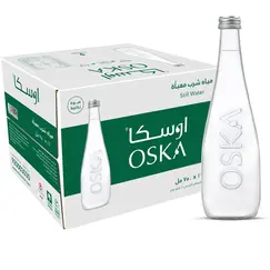 مياه اوسكا عادية 750 مل زجاج (1 كرتون × 12 عبوة)
