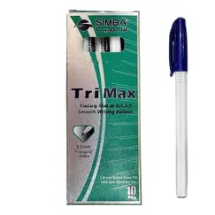 اقلام جافة سمبا 1ملم مثلث الشكل ازرق  10 حبة / علبة