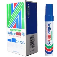 قلم ثابت ارتلاين 100 راس مشطوف 6 اقلام - ازرق