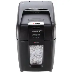 Rexel Auto+ 300X Cross Cut Paper/CD/Credit Card Shredder with 300 Sheet Capacity - Black
