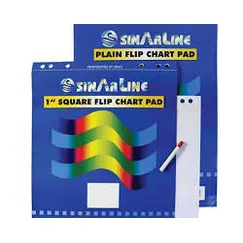 Sinarline Notepad Flip Chart 90 gm Paper Plain, Size: A1 (58.5 x 81 cm), 25 Sheets/Pad (box 12bads)