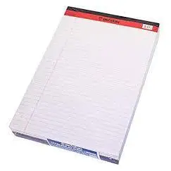 Sinarline Notebook Legal Pad WHITE Size: 5" x 8", 40 Sheets/Pad (10 pieces)