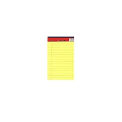 Sinarline Legal Pad YELLOW Size: 5" x 8", 40 Sheets/Pad (10 pads)