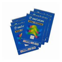 Sinarline Notebook Spiral Top Spiral, A4 Size 21 x 29.7 cm, 70 Sheets (Pack of 6)