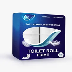 FINE Toilet Tissue Rolls Prime 200 sheets 2 Ply (48 Rolls)