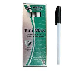 Pen, SIMBA, Ballpoint, Triangle Shape, 1 mm, Black, 10 PC/Pack