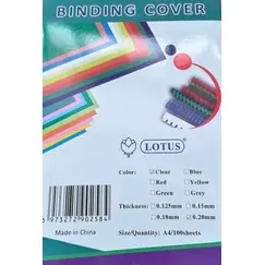 Binding Cover Transparent 200 Micron