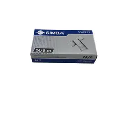 Stapler, Pins SIMBA No. 24/6  - 1000 High-Quality Pins - 10 boxes