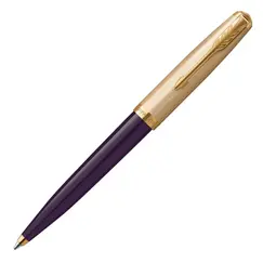 PARKER 51 Premium Medium Ballpoint Pen Plum Gold Trim Black Ink
