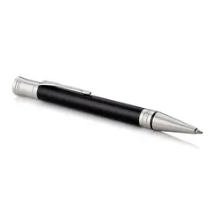 PARKER Duofold Medium Ballpoint Pen Classic Black Chrome Trim Black Ink