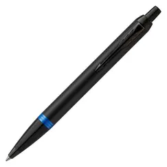 PARKER IM Ballpoint Pen Black with Vibrant Navy Blue Ring Black Trim
