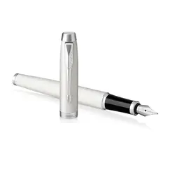 PARKER IM Medium Fountain Pen White Chrome Trim