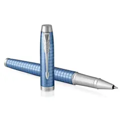PARKER IM Premium Fine Rollerball Pen Pale Blue Chrome Trim