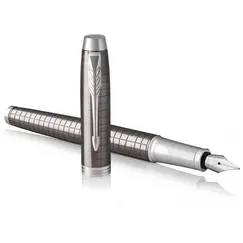 PARKER IM Premium Medium Fountain Pen Dark Espresso Chrome Trim