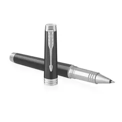 PARKER Premier Fine Rollerball Pen Black Lacquer Chrome Trim Black Ink