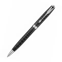 PARKER Sonnet Premium Medium Ballpoint Pen Dark Grey Lacquer Chrome Trim Black Ink