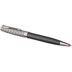 PARKER Sonnet Premium Medium Ballpoint Pen Metal and Grey Rose Gold Trim Black Ink