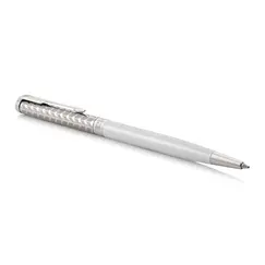 PARKER Sonnet Slim Medium Ballpoint Pen Metal Pearl Lacquer Chrome Trim Black Ink