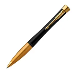 PARKER Urban Ballpoint Pen Black Gold Trim
