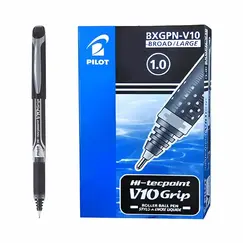 بايلوت قلم هاي تك بوينت جريب في 10 اسود 1مم (12 حبة/علبة)