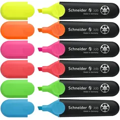 SCHNEIDER Job Highlighter Chisle 6 Colors (20 pcs/box)