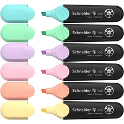 SCHNEIDER Job Highlighter Chisle Pastel 6 Colors (20 pcs/box)