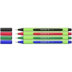 شنايدر لاين-اب قلم فاينلاينر  0.4mm اربعه ألوان  (10 حبة/علبة)