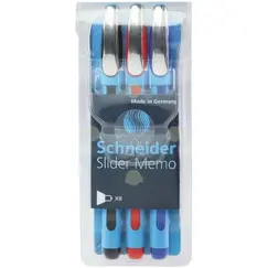 SCHNEIDER Slider Memo  Ballpoint Pen XB 3 Colors (10 pcs/box)
