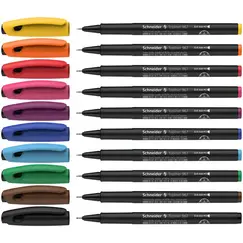 SCHNEIDER Topliner 967 Fineliner Pen  0.4mm 10 Colors (10 pcs/box)