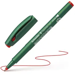 SCHNEIDER Topwriter 147 Fibre Pen 0.6mm Red (10 pcs/box)