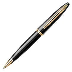 WATERMAN Carene Ballpoint Pen Black Gold Trim