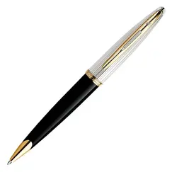 WATERMAN Carene Deluxe Ballpoint Pen Black Gold Trim