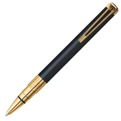WATERMAN Perspective Ballpoint Pen Black Gold Trim
