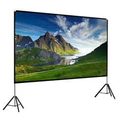 ام جي شاشة بروجكتور مع حامل ثابت بنسبة 16:9 Full HD مقاس 100 بوصة مع حقيبة حمل