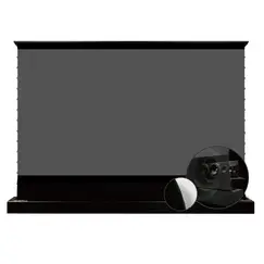 ام جي شاشة بروجكتور أرضية كهربائية بتقنية UST ALR مثقبة 120 بوصة رمادي