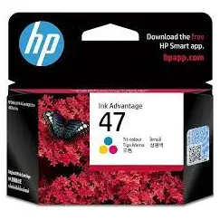 خرطوشة HP 47 ثلاثية الألوان أصلية (6ZD61AE)