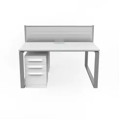 Workstation 2-Person - White 140cm
