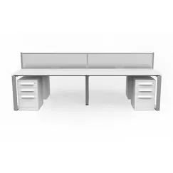 Workstation 4-Person - White 290cm