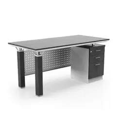 Desk with Fixed Pedestal - Black 120 c