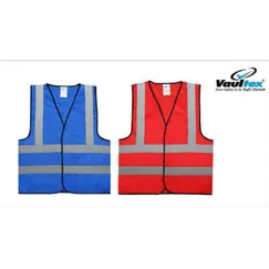 Safety zoon, Reflective Fabric Vest - VAULTEX Blue, Red 113 GSM