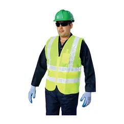Safety zoon, Reflective Fabric Vest - VAULTEX Yellow 135 GSM