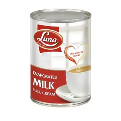 Milk Luna Evaporated  Full Cream (48pcs X 400g)
