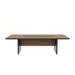 طاولة اجتماعات لوستر - رمادي وبني، 210x110x75 سم