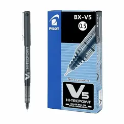 PILOT HI-TECPOINT V5 Pen 0.5mm Black (12 pcs/box)